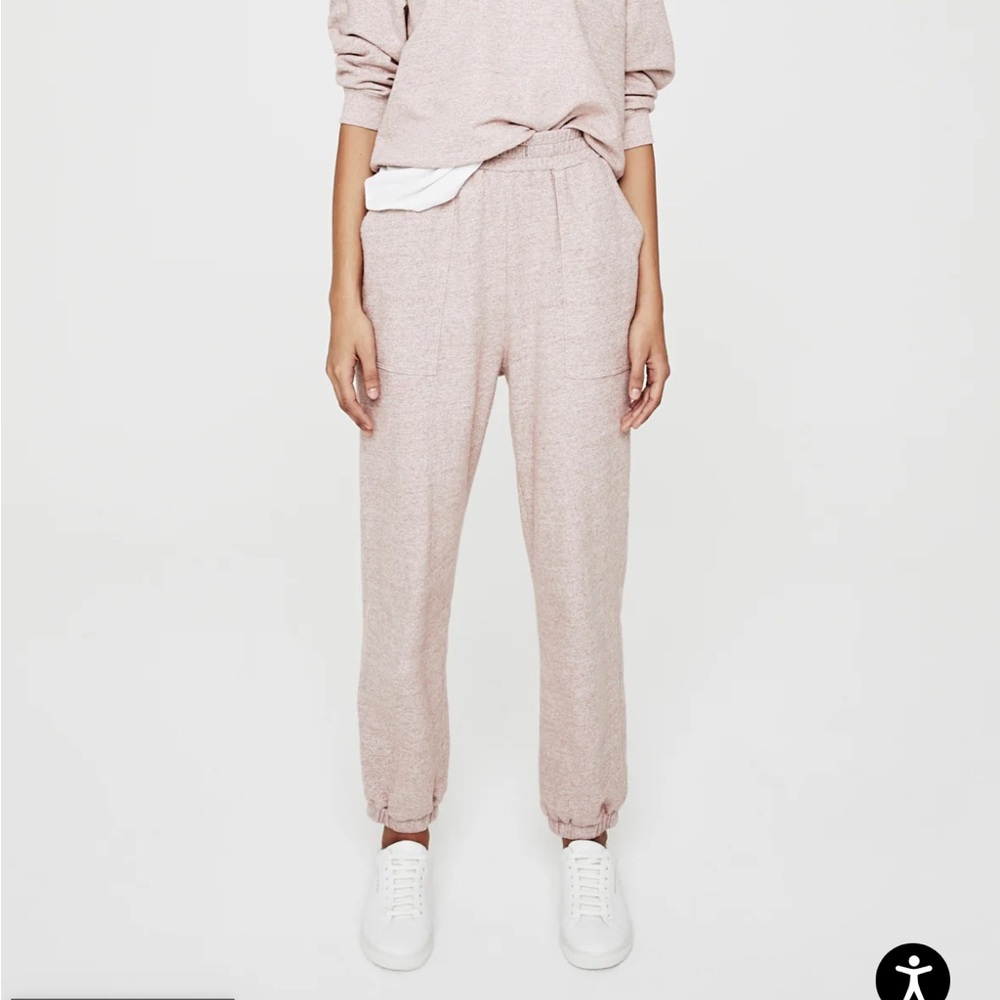 AG Adriano Goldschmied Nova Sweatpants in Heather Pink - Size S